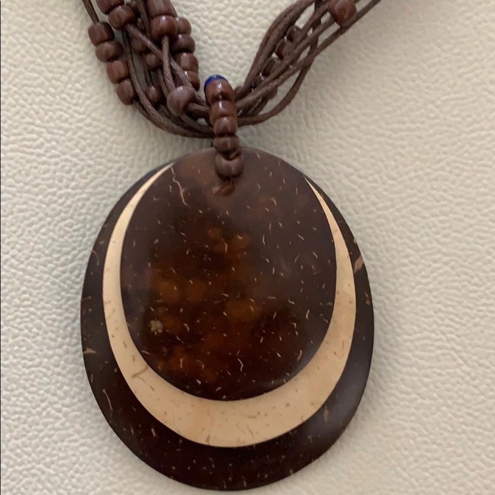 Coconut Shell Beaded Necklace - Picture 2 of 3